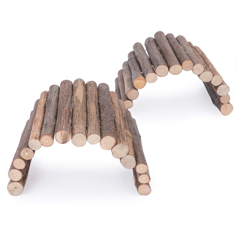 Niteangel Wooden Ladder Bridge, Hamster Mouse Rat Rodents Toy, Small Animal Chew Toy - Image 1